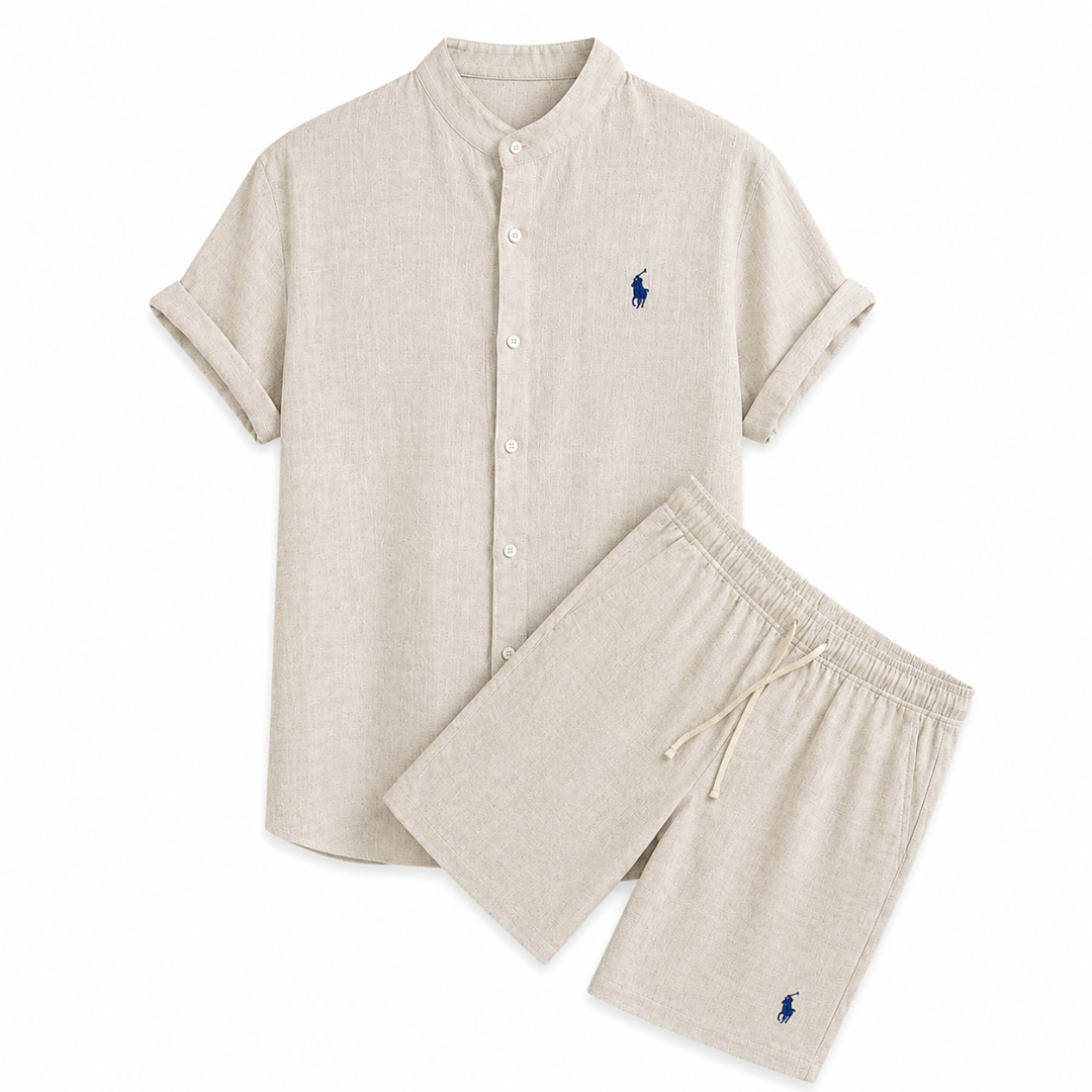 [HEMD KAUFEN, SHORTS GRATIS DAZU] Leinen-Set für Herren