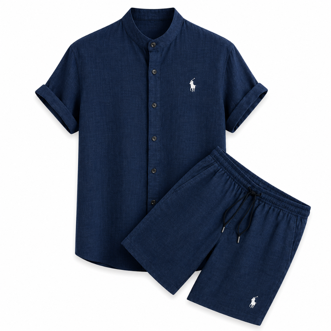 [HEMD KAUFEN, SHORTS GRATIS DAZU] Leinen-Set für Herren