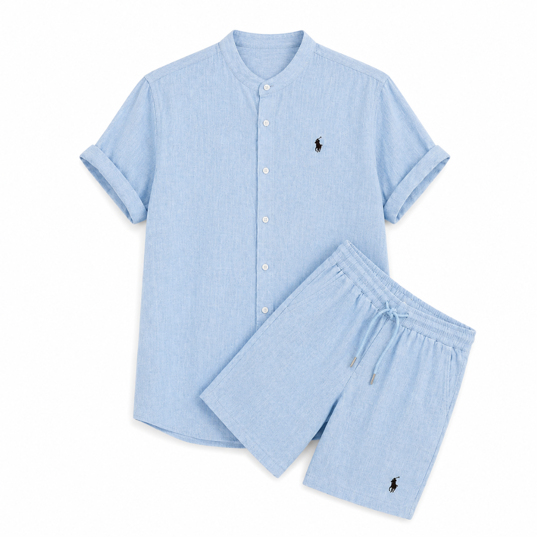 [HEMD KAUFEN, SHORTS GRATIS DAZU] Leinen-Set für Herren