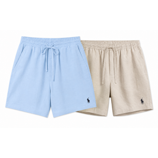 2er-Set Leinen Shorts