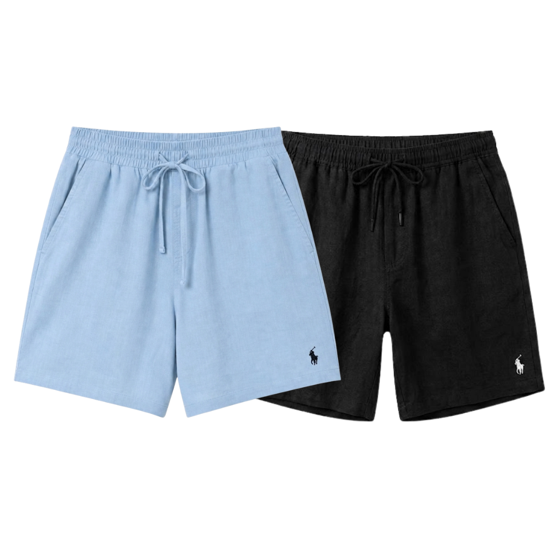 2er-Set Leinen Shorts