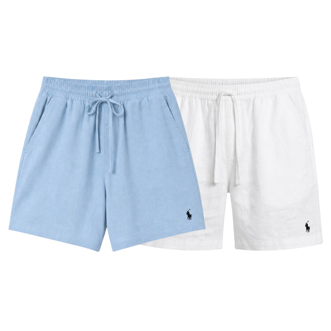 2er-Set Leinen Shorts