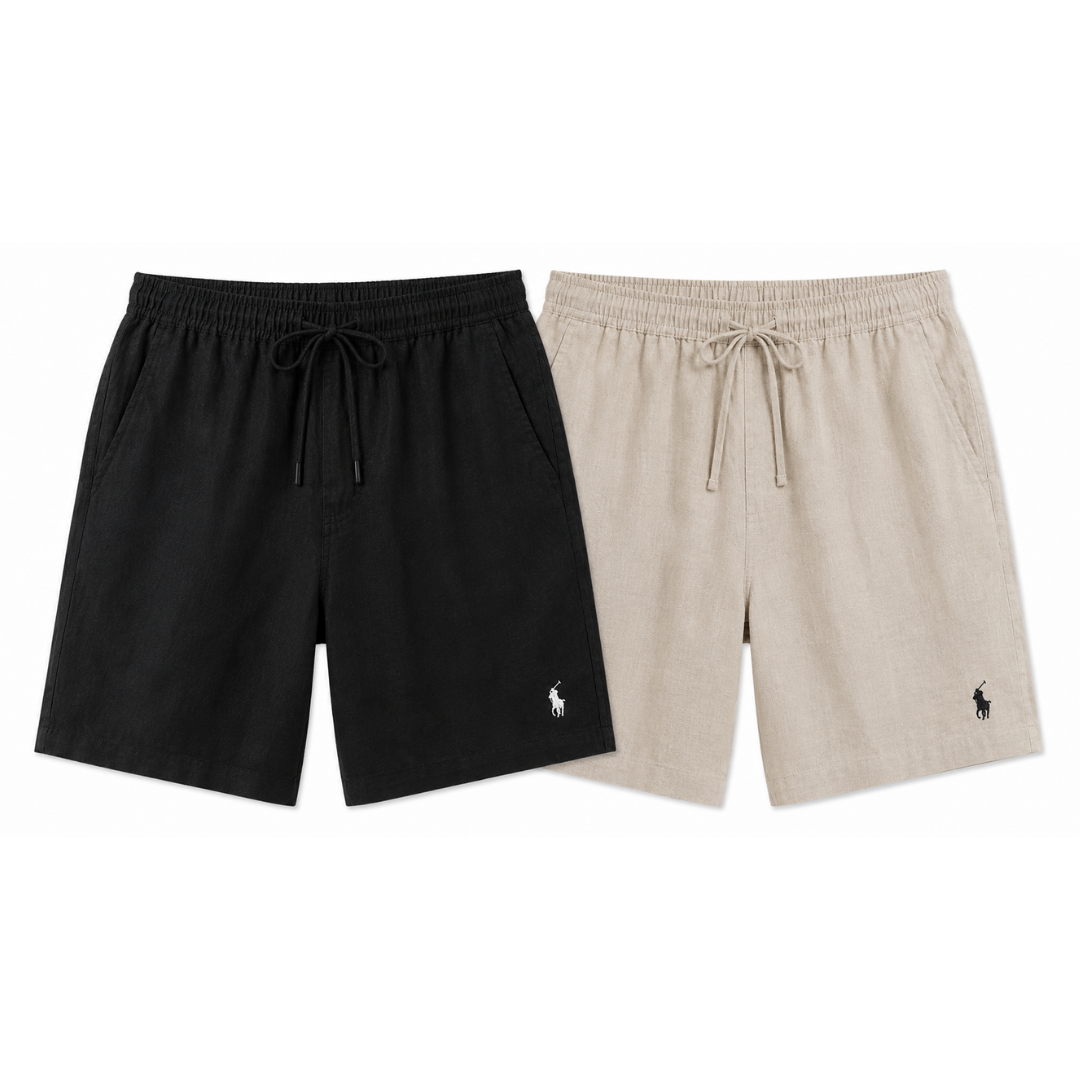 2er-Set Leinen Shorts