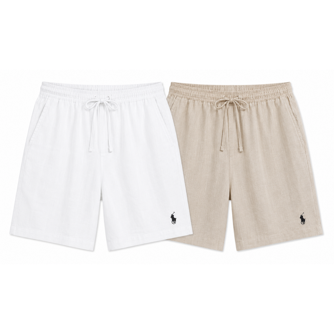 2er-Set Leinen Shorts