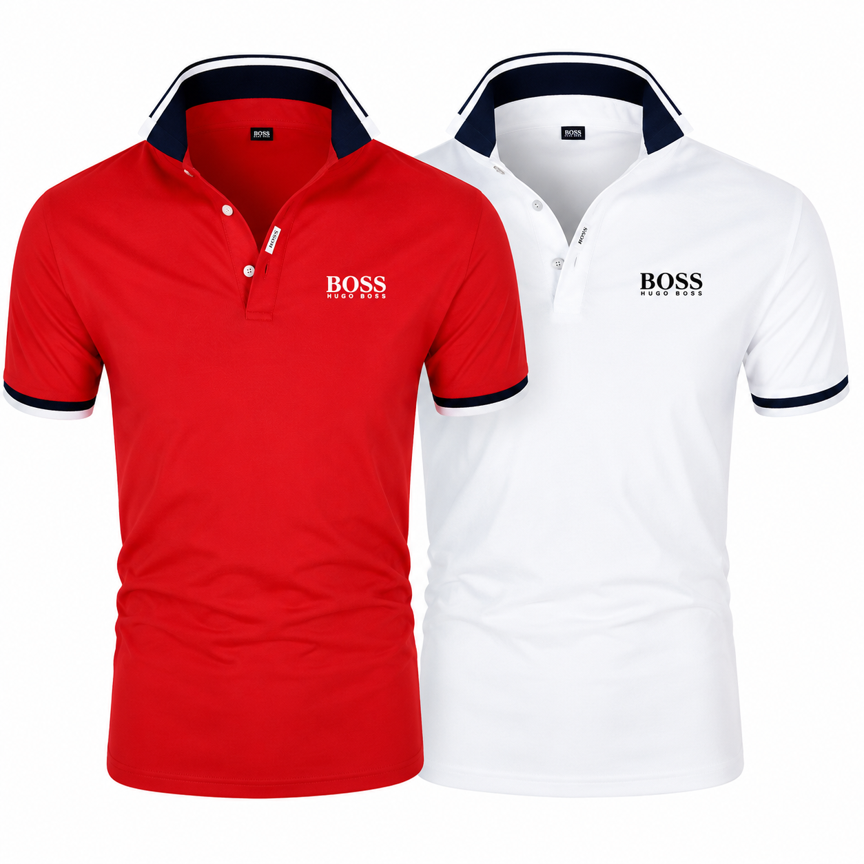 [1 KAUFEN, 2 BEKOMMEN] Herren Poloshirt mit Kontrastkragen