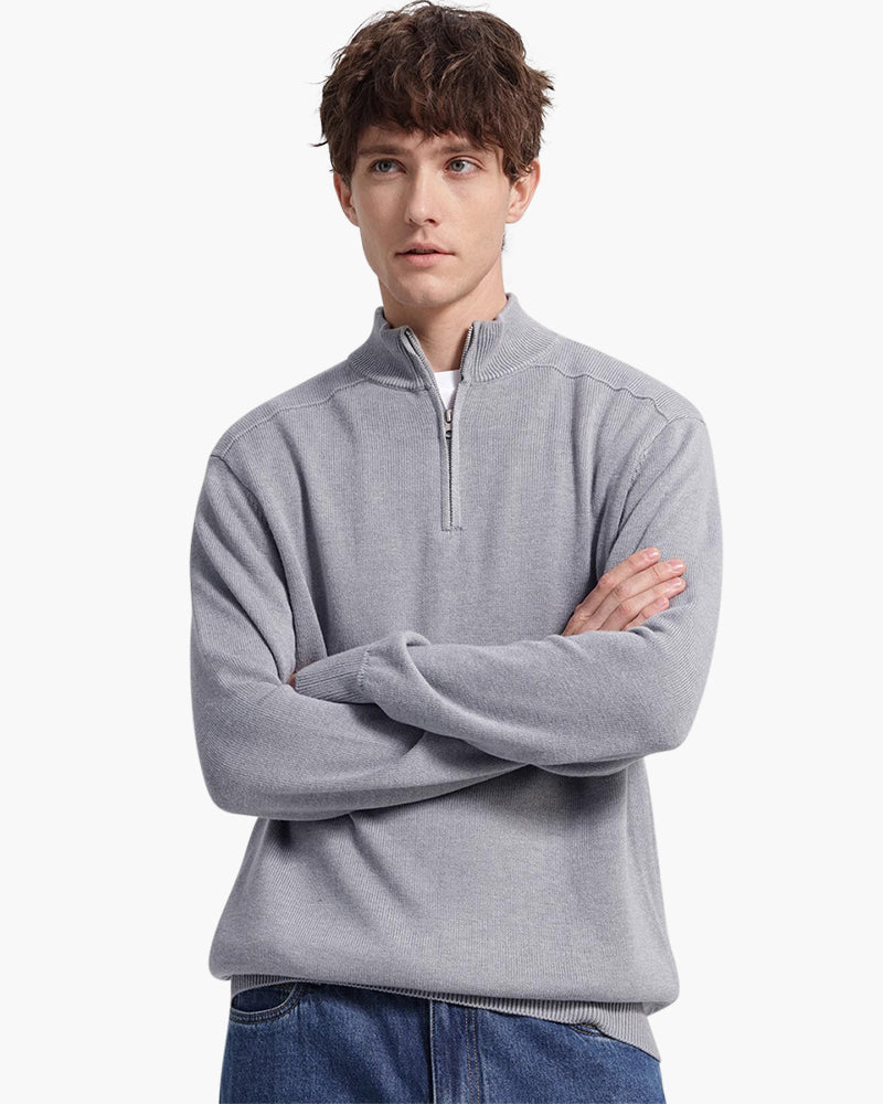100% Merinowolle Zip-Pullover