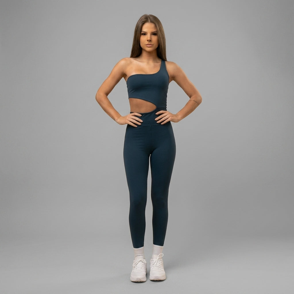 Navy Power Asymmetrical Jumpsuit