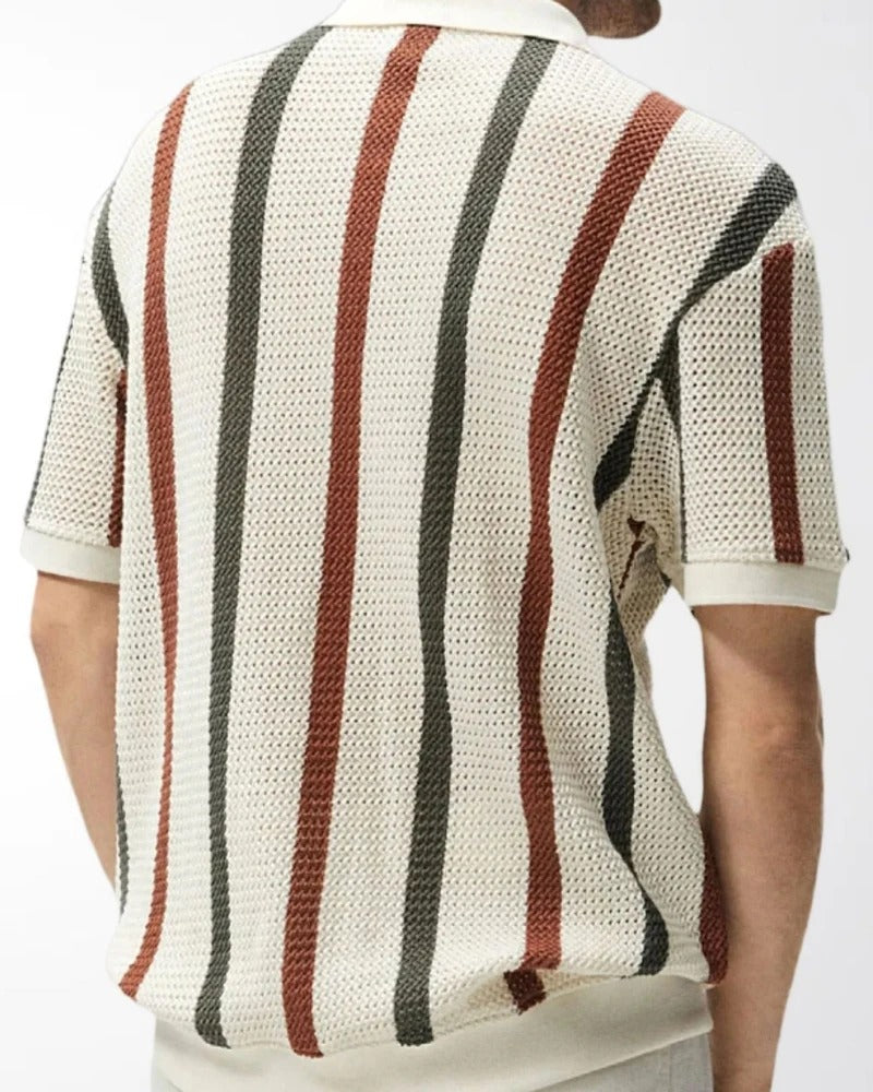 Diamond Floowa Knit Stripe Polo